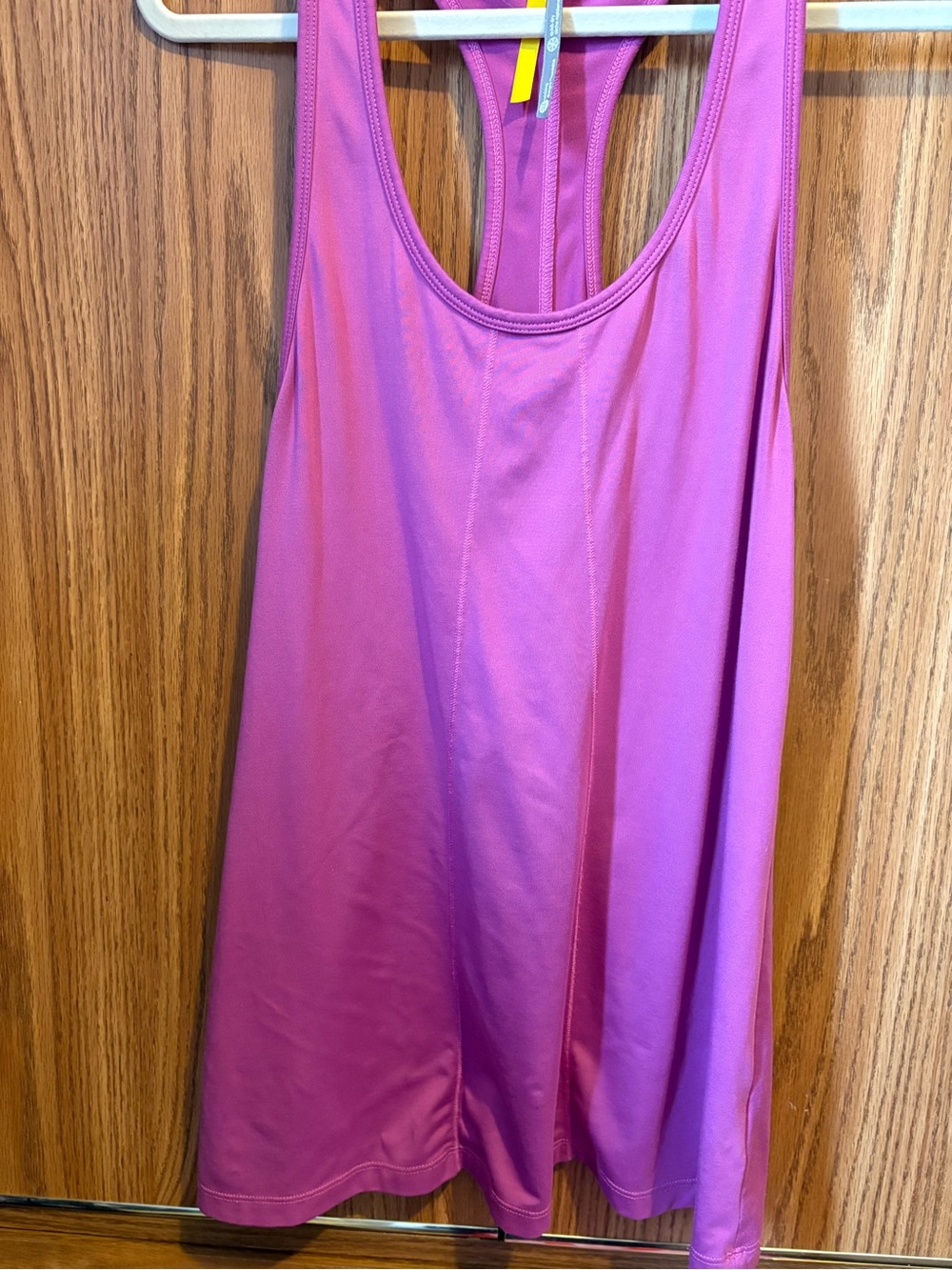 Lole Women's Athletic Tank in Magenta with Yellow Logo